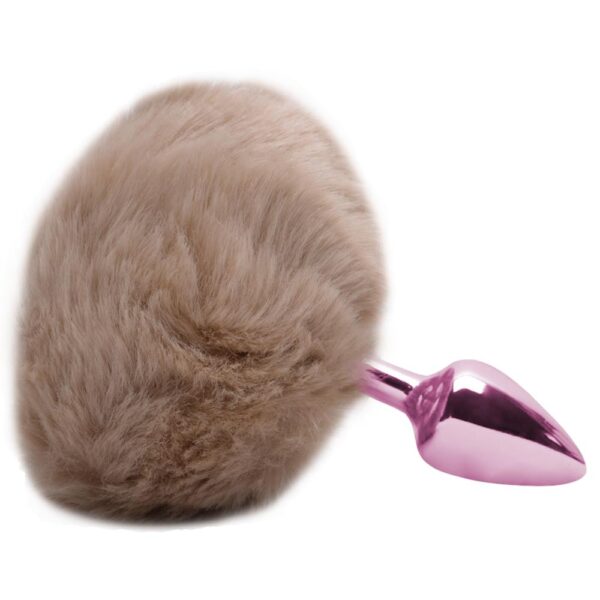 Plug De Metal Rosa Com Rabo Pompom Claro – Hard - Image 3