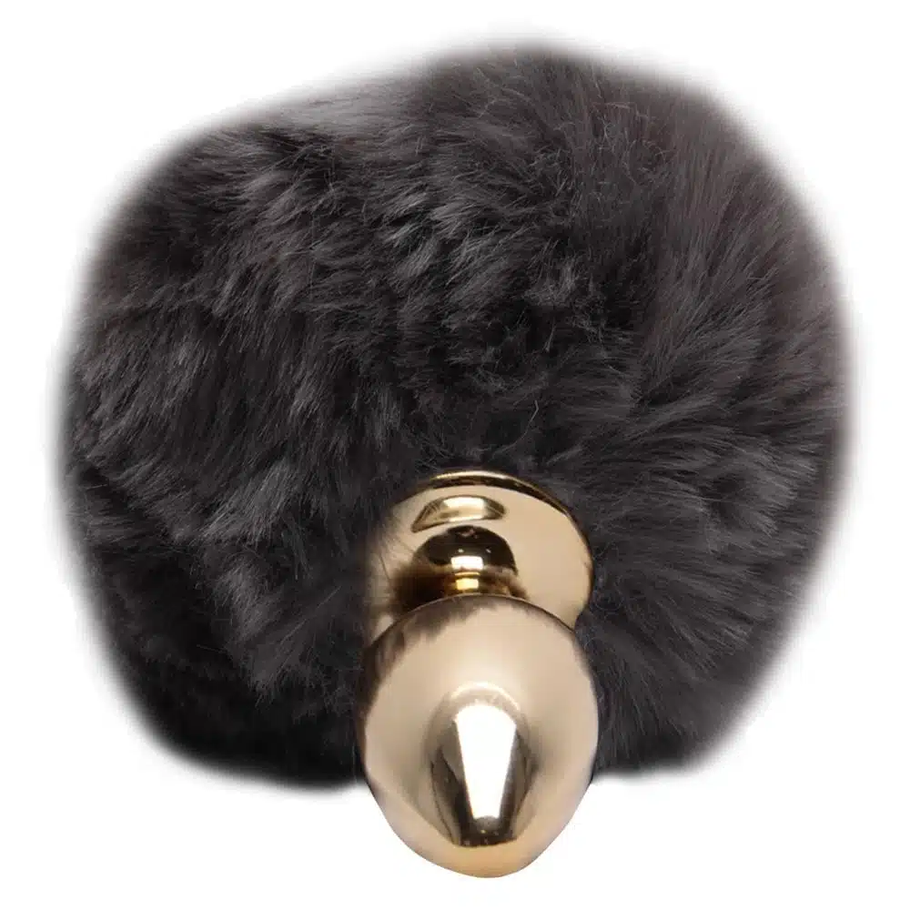 Plug De Metal Dourado Com Rabo Pompom – Hard  Imagem 2
