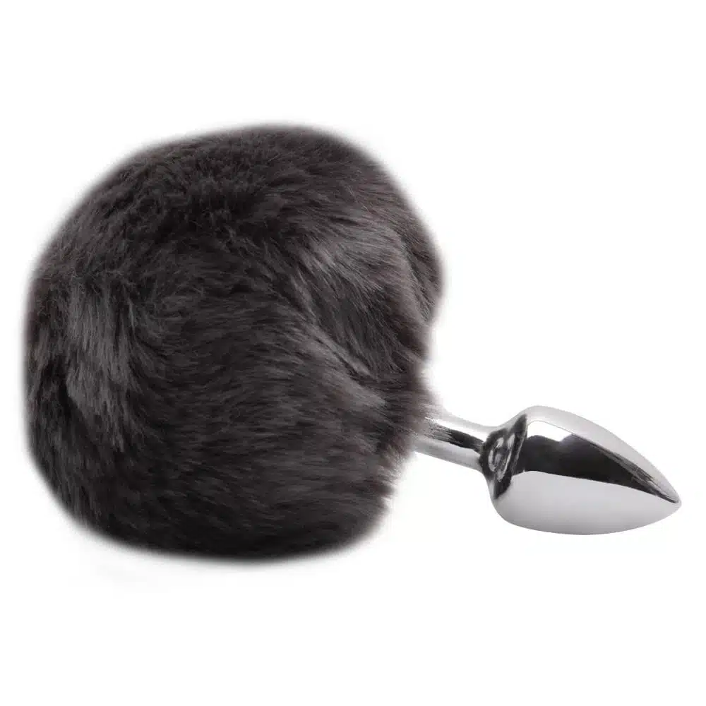 Plug De Metal Cromado Com Rabo Pompom – Hard  Imagem 3