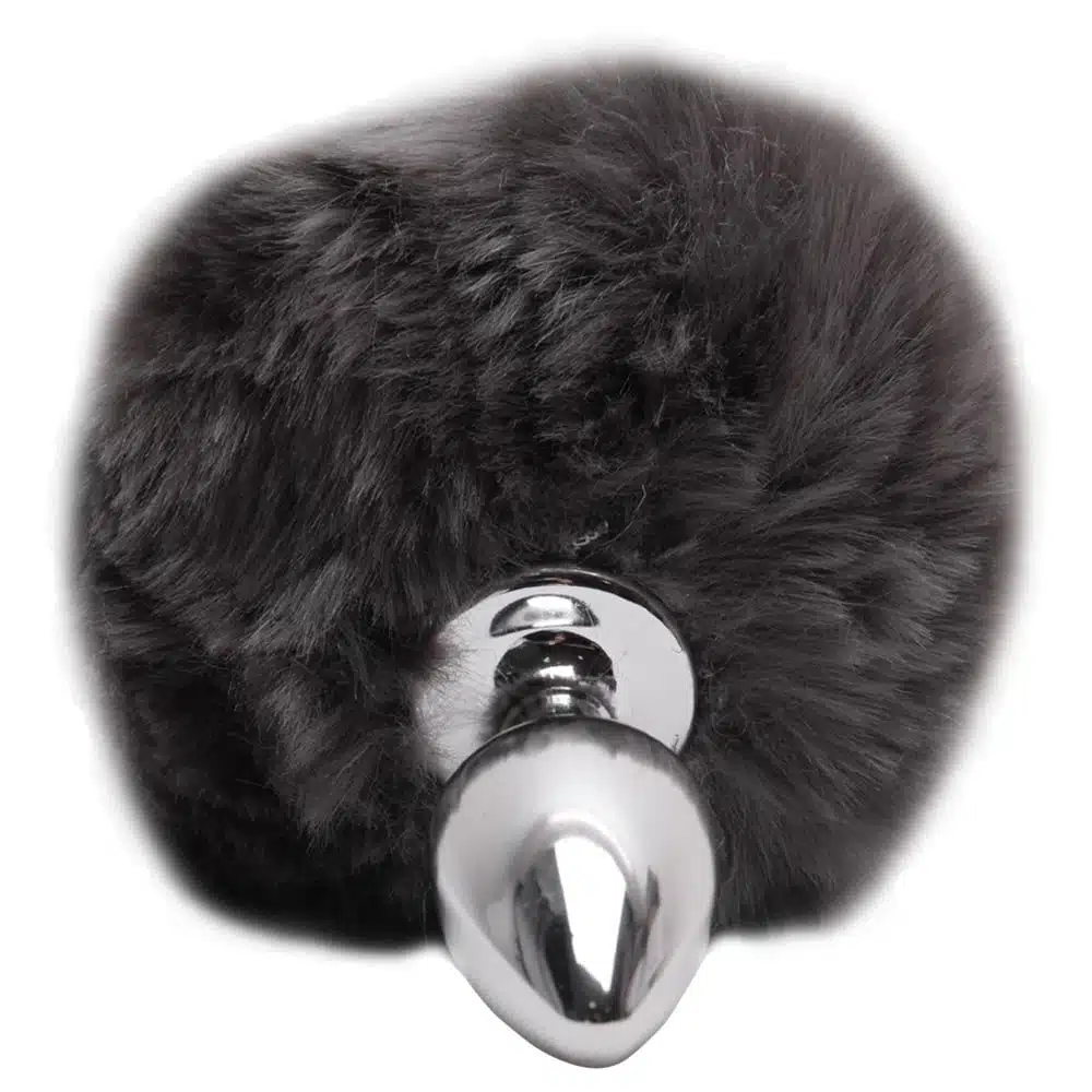 Plug De Metal Cromado Com Rabo Pompom – Hard  Imagem 2