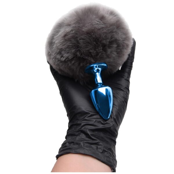 Plug De Metal Azul Com Rabo Pompom – Hard - Image 5