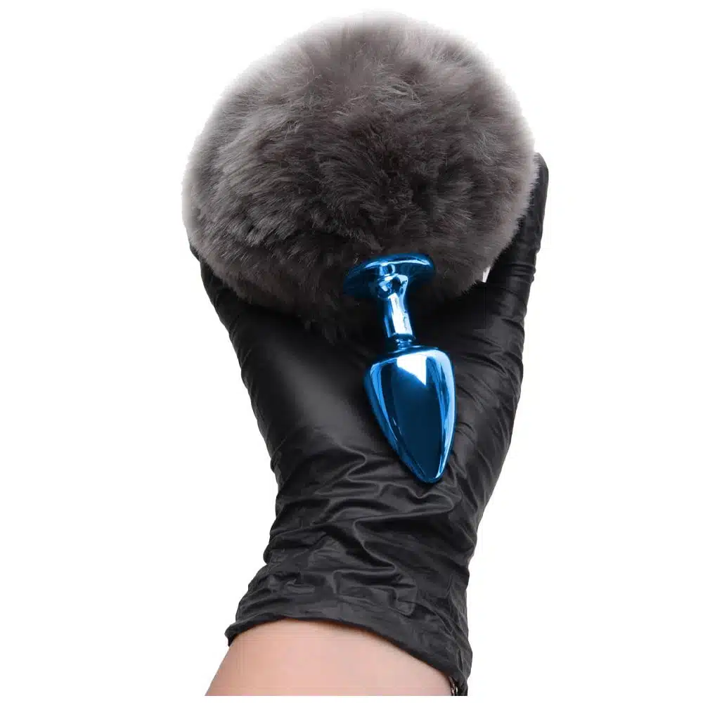 Plug De Metal Azul Com Rabo Pompom – Hard  Imagem 5