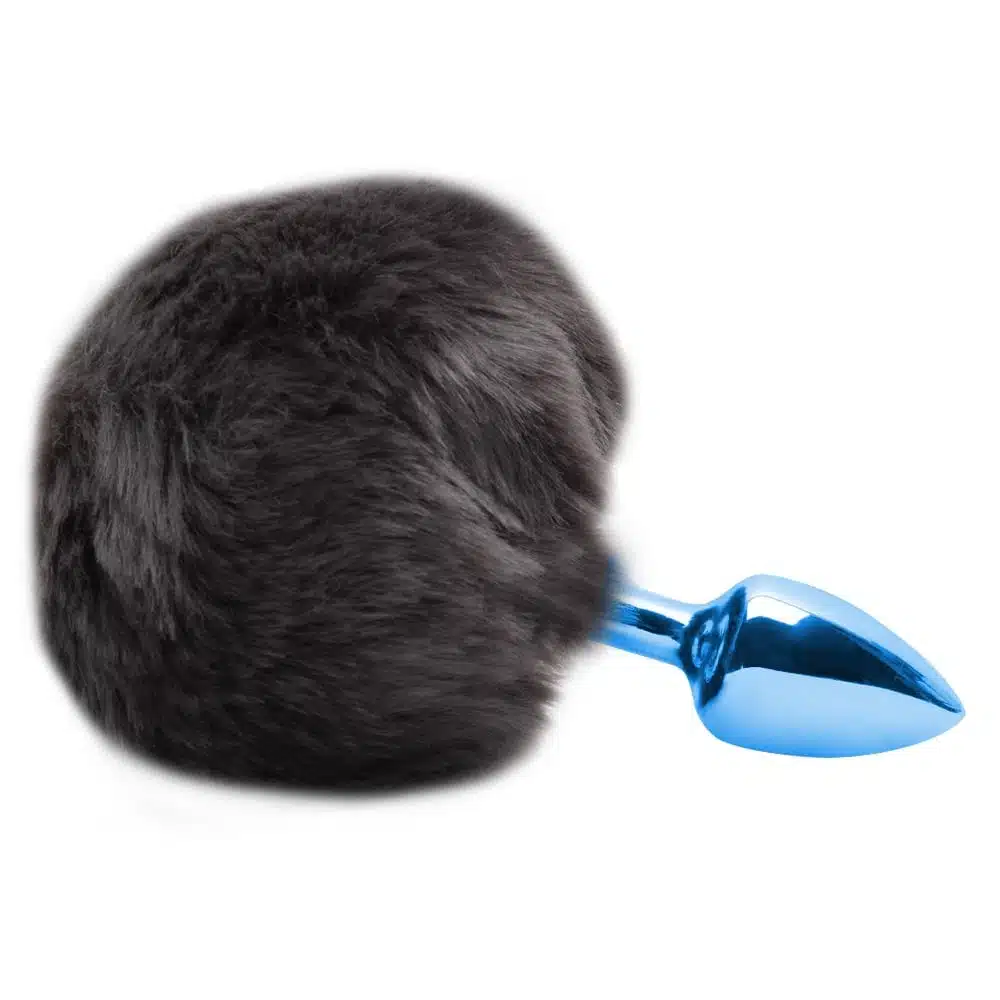 Plug De Metal Azul Com Rabo Pompom – Hard  Imagem 3
