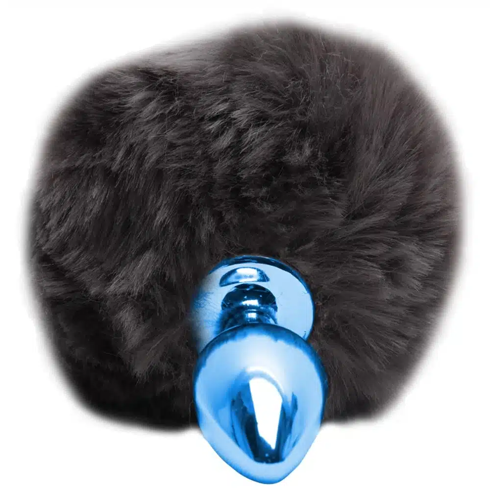 Plug De Metal Azul Com Rabo Pompom – Hard  Imagem 2