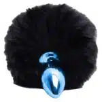Plug De Metal Azul Com Rabo Pompom Escuro – Hard - Imagem 2