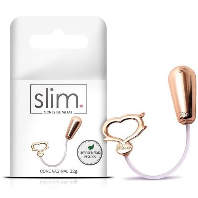 Cone vaginal para pompoarismo em metal rose 32g