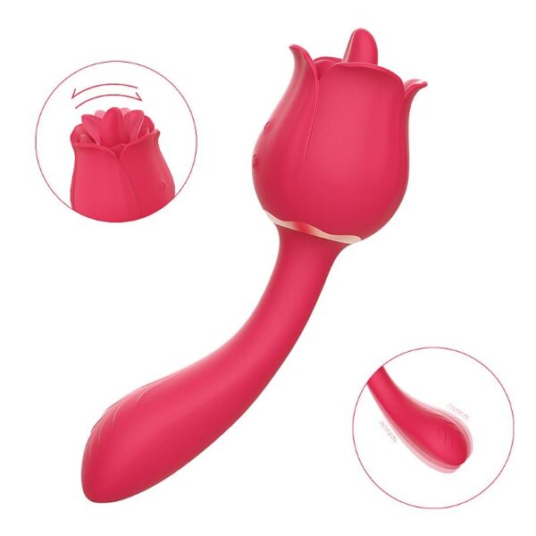 Vibrador de Ponto G e Estimulador com Língua em formato de Rosa PRO 2 - S-Hande - Image 3