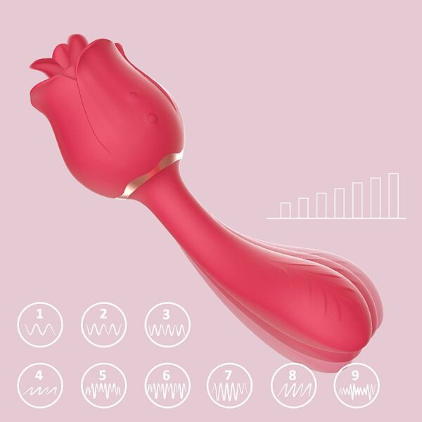 Vibrador de Ponto G e Estimulador com Língua em formato de Rosa PRO 2 - S-Hande - Image 9