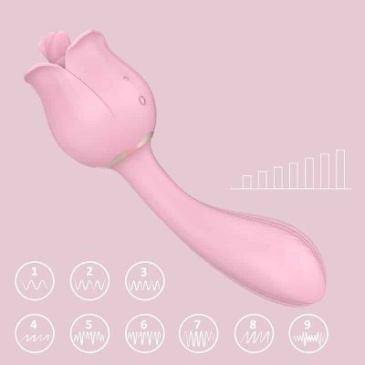 Vibrador de Ponto G e Estimulador com Língua em formato de Rosa PRO 2 - S-Hande 19 15187667267 15429 4