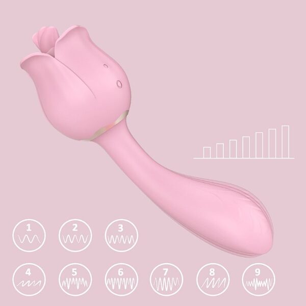 Vibrador de Ponto G e Estimulador com Língua em formato de Rosa PRO 2 - S-Hande - Image 10