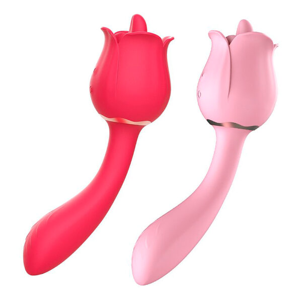 Vibrador de Ponto G e Estimulador com Língua em formato de Rosa PRO 2 - S-Hande