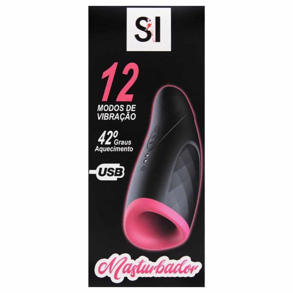Masturbador masculino formato de lanterna com 12 modos de vibração e aquecimento - Image 11