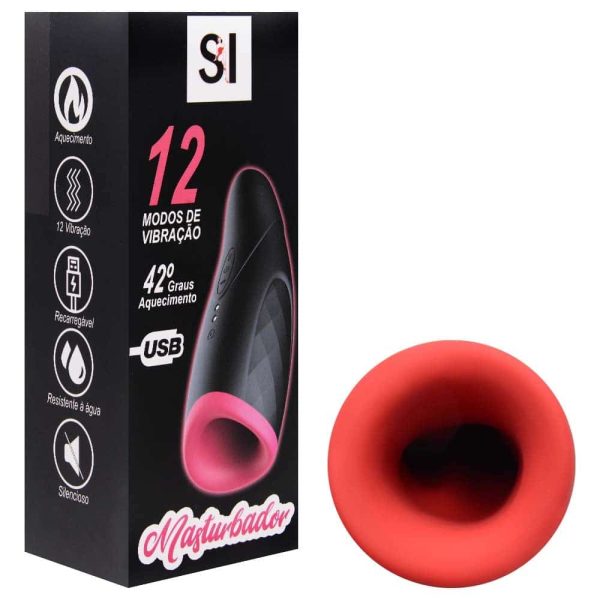 Masturbador masculino formato de lanterna com 12 modos de vibração e aquecimento - Image 2