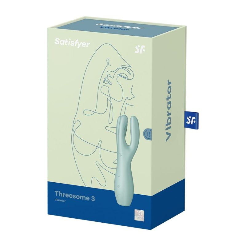 Satisfyer Threesome 3 Verde - Vibrador e estimulador de clitoris - Imagem 10