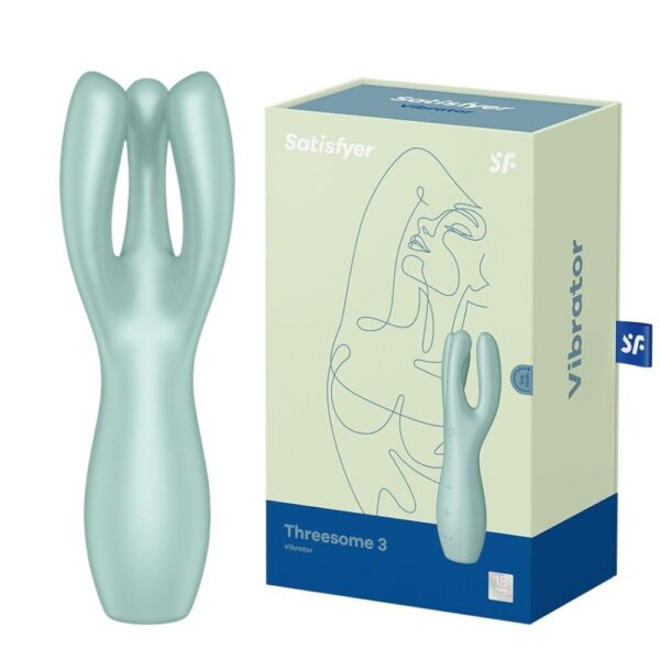 Satisfyer Threesome 3 Verde - Vibrador e estimulador de clitoris