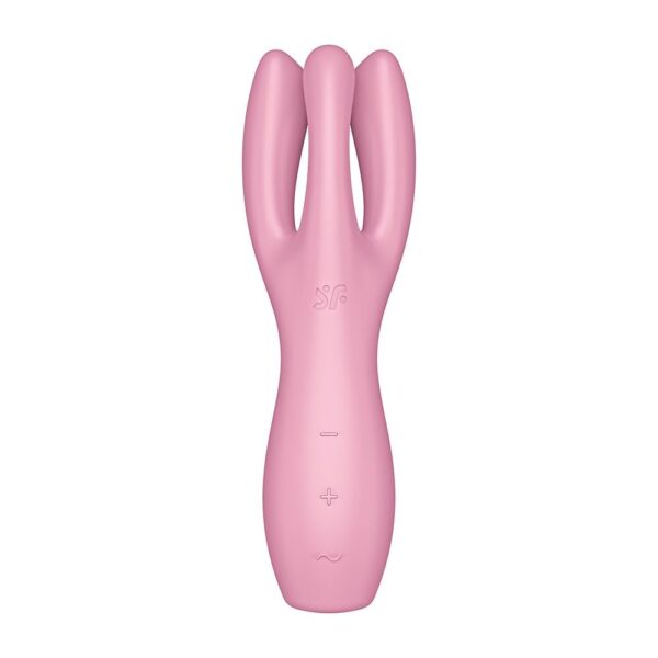 Satisfyer Threesome 3 na cor rosa - Vibrador e estimulador de clitoris - Image 2