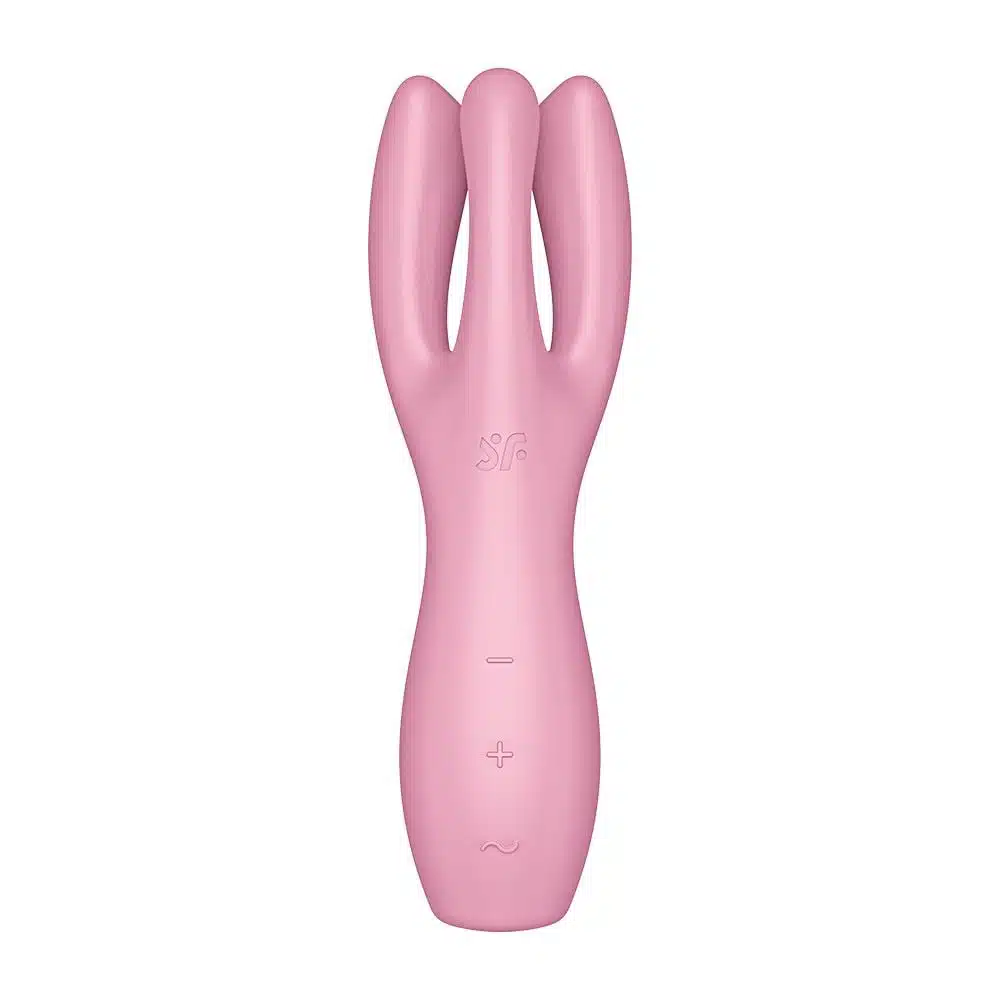 Satisfyer Threesome 3 na cor rosa  Vibrador e estimulador de clitoris  Imagem 2