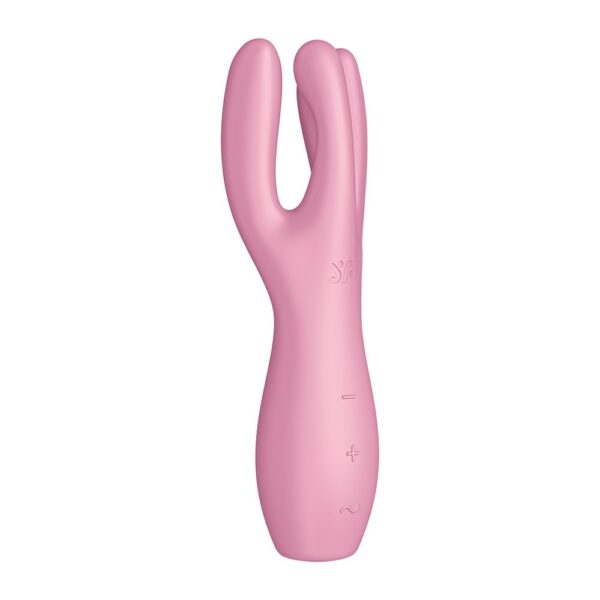 Satisfyer Threesome 3 na cor rosa - Vibrador e estimulador de clitoris - Image 7