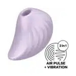 Vibrador Satisfyer Pearl Diver Violet Air Pulse duplo - Imagem 7