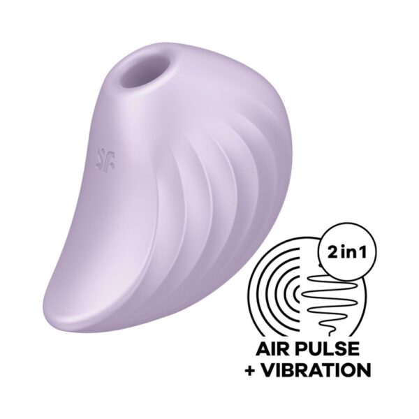 Vibrador Satisfyer Pearl Diver Violet Air Pulse duplo - Image 7