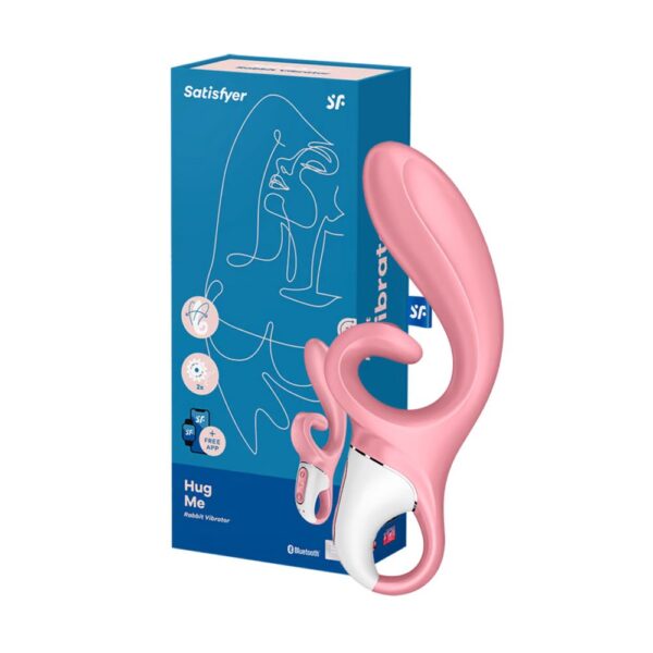 Satisfyer Hug Me Pink - Vibrador de ponto G e estimulador clitoriano