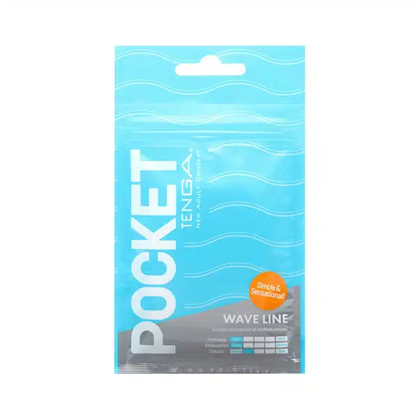 Tenga pocket wave line  Masturbador masculino descartável com textura em relevo  Imagem 5