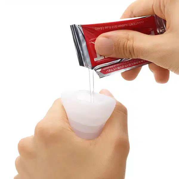 Masturbador masculino descartável com textura em relevo - Tenga pocket click ball - Imagem 3