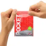 Masturbador masculino descartável com textura em relevo - Tenga pocket block Edge - Imagem 4