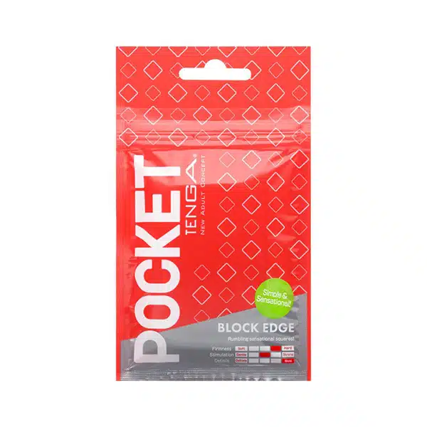 Masturbador masculino descartável com textura em relevo - Tenga pocket block Edge - Image 5