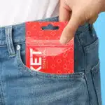 Masturbador masculino descartável com textura em relevo - Tenga pocket block Edge - Imagem 3