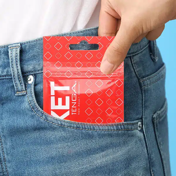 Masturbador masculino descartável com textura em relevo - Tenga pocket block Edge - Image 3