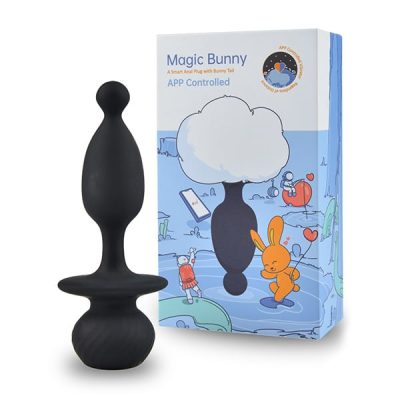 Plug anal cônico recarregável com cauda de coelho, 7 modos de vibração e controle por aplicativo - Magic bunny 14 15194948595 mm023 03