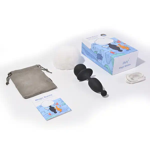 Plug anal cônico recarregável com cauda de coelho, 7 modos de vibração e controle por aplicativo - Magic bunny - Imagem 2