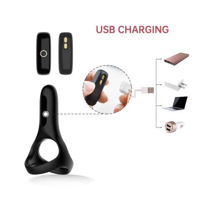 Anel peniano duplo recarregável em silicone com 7 modos de vibração com controle via aplicativo - Magic motion rise 19 15195212554 mm032 01