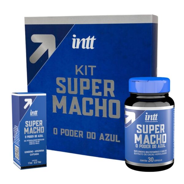 Kit super macho com 1 super macho com 30 cápsulas e 1 super macho gel 17 ml intt