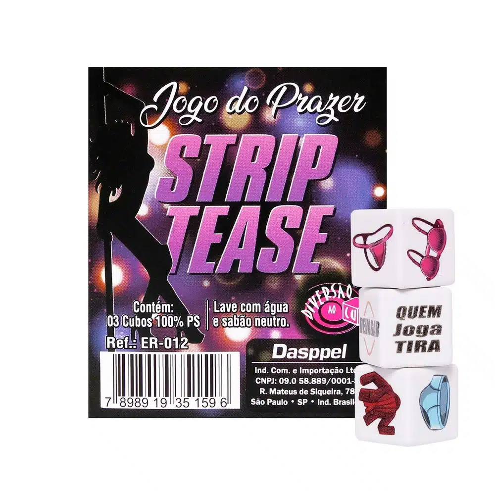 Dados Jogo Do Prazer Strip Tease com 03 Dados  Adão e Eva  Imagem 3