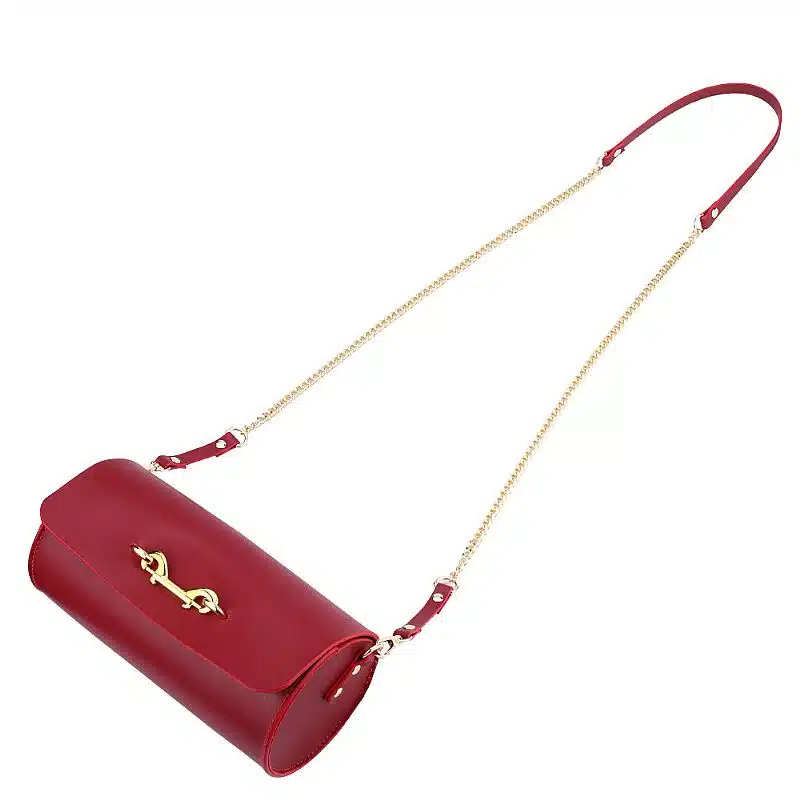 kit Thierry Bolsa de Bondage com algemas e coleira com corrente na cor vinho  Imagem 10