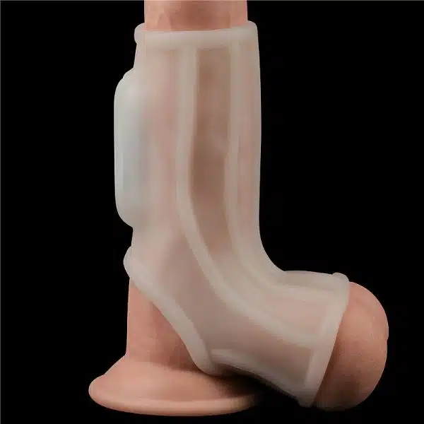 Capa Peniana com vibrador e anel de Escroto Ridge - Lovetoy - Imagem 2