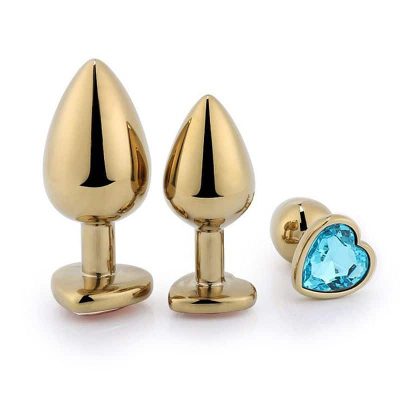 Plug Anal de Coração em Aço Dourado - Tamanho G 16 15207997657 15689 4 2