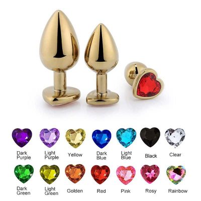 Plug Anal de Coração em Aço Dourado - Tamanho G 19 15207997724 15695 4 1