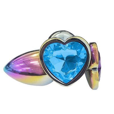 Plug Anal de Coração Colorido em Aço - Tamanho G 18 15208131098 16216 4