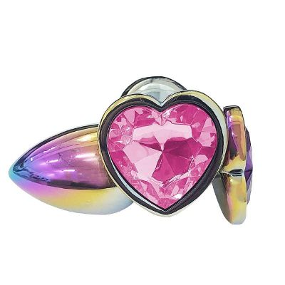 Plug Anal de Coração Colorido em Aço - Tamanho G 16 15208131112 16215 4