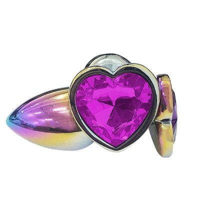 Plug Anal de Coração em Aço Colorido - Tamanho Pequeno 13 15208147276 16200 4