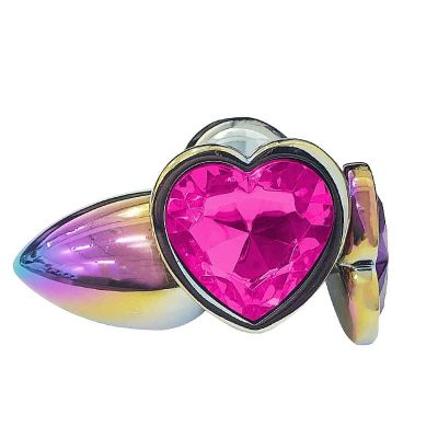 Plug Anal de Coração em Aço Colorido - Tamanho Pequeno 16 15208147333 16205 4