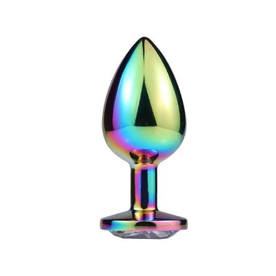 Plug Anal de Aço com Pedra de Cristal - Tamanho Grande 21 15212948673 11786 4