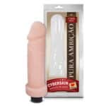 Pênis Realístico Em CyberSkin Com Vibrador 18x4,5cm - Sexy Fantasy