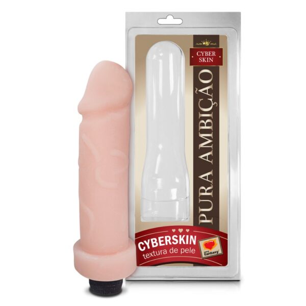 Pênis Realístico Em CyberSkin Com Vibrador 18cm - Sexy Fantasy