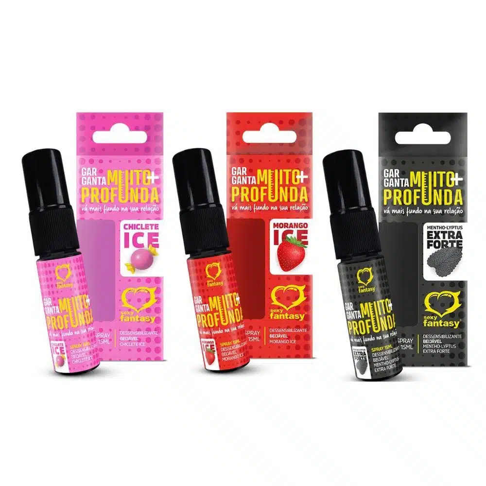 Garganta Muito + Profunda Dessensibilizante em Spray Beijável Menta 15ml  Sexy Fantasy