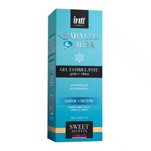 Gel excitante unissex beijável com sabor de chiclete, efeito de vibração e esfria - intt Babalub Vibra 15g - Image 2