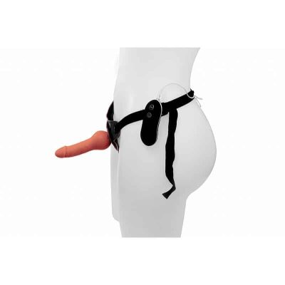 Pênis com Cinta e Vibrador de 10 Velocidades - Puro Silicone Toque Macio 14x3cm 14 15232839382 72 4